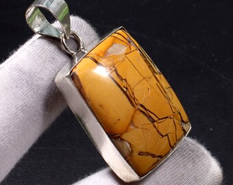 Brecciated mookaite  Gemstone Jewelry 925 Sterling Silver Pendant Brecciated mookaite Necklace Handmade Gift for mother, gift for her TT 864