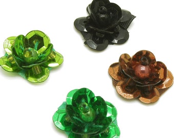 SMALL SEQUIN FLOWERS 20 pieces