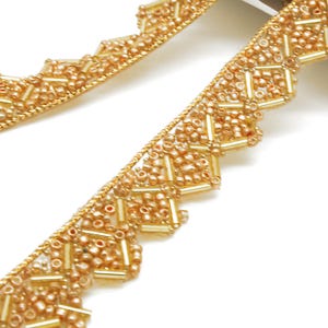 GOLD BEADED EDGING trim gold beaded trim gold bead trim gold trim