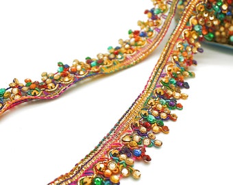 MULTICOLOR rhinestone trim