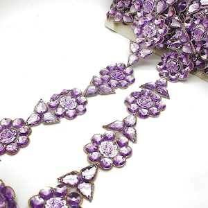 Garniture florale LILAS en strass