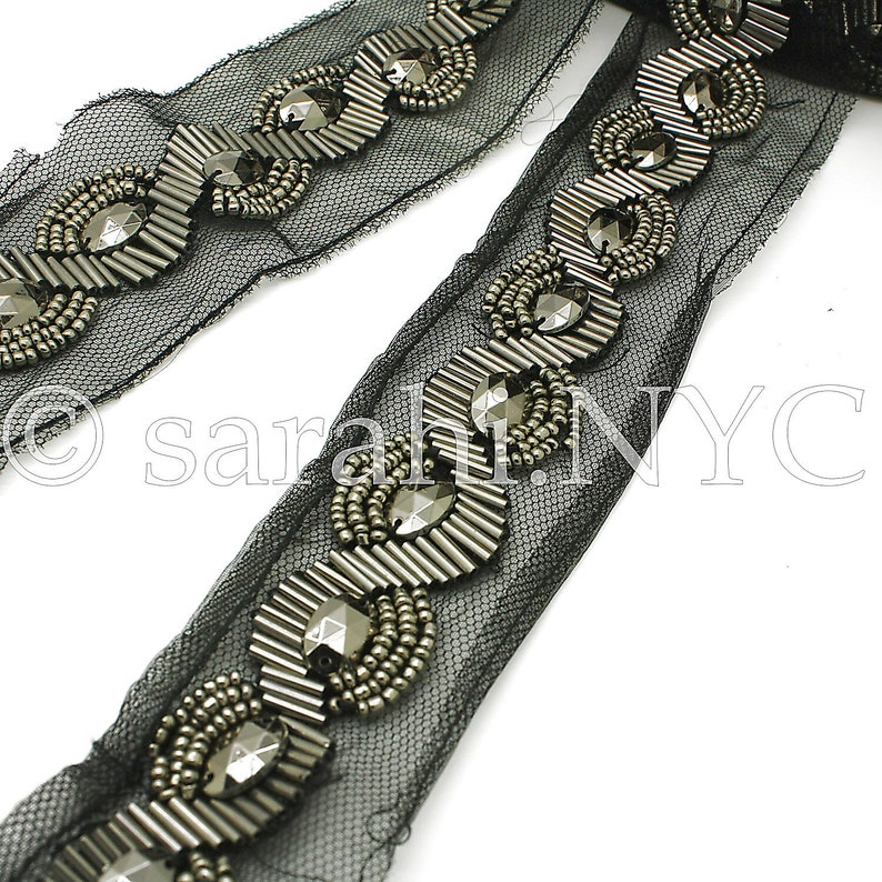 GUNMETAL and BLACK NET trim