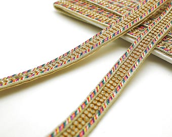 MULTICOLOR RHINESTONE TRIM with rhinestones
