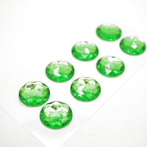 LIME GREEN CIRCLE 20mm Flat Back Acrylic rhinestones