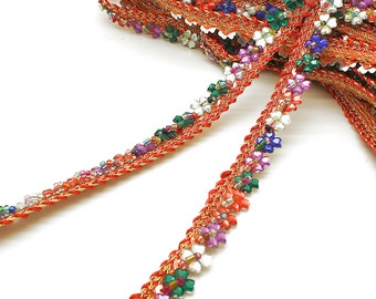 MULTICOLOR FLORAL edging trim