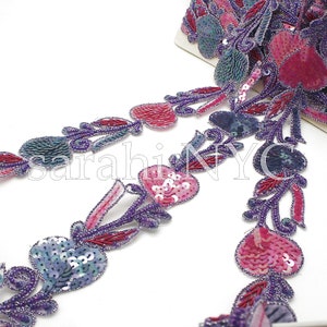 Adorno de cuentas con lentejuelas color ROSA LILA