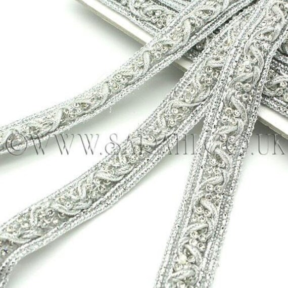 SILVER CRYSTAL Rhinestone trimming,edging,trim,sequin,beads,EMBELLISHMENT,ART