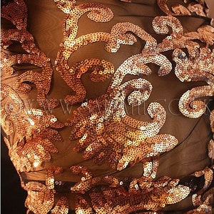 BLACK BRONZE SEQUIN fabric