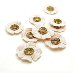 10 pastellrosa Blumen Applikation, Motiv-Patch