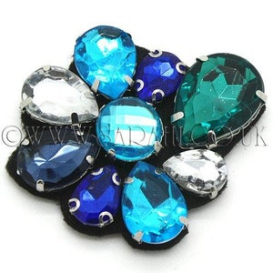 Motivo de diamantes de imitación AZUL TURQUESA