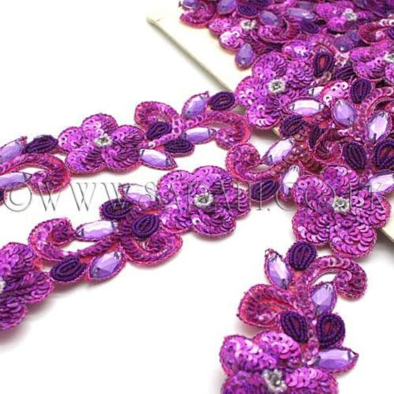 PINK RHINESTONE beads TRIM Rhinestone trimming,edging,EMBELLISHMENT,SEW,crafts