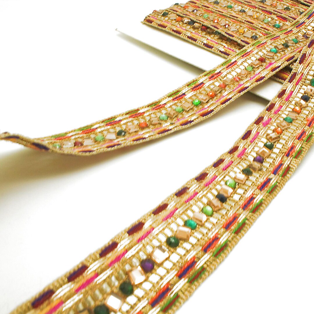 Multicolor Rhimestone Fringe MULTI-COLOR RAINBOW Rhinestone Trim Trim With Rhinestones - Etsy