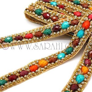 Acabamento em Strass MULTICOLOR acabamento com contas acabamento multicolorido com contas