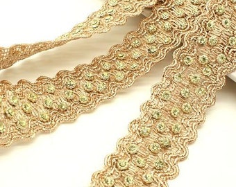 BRONZE CRYSTAL beaded trim