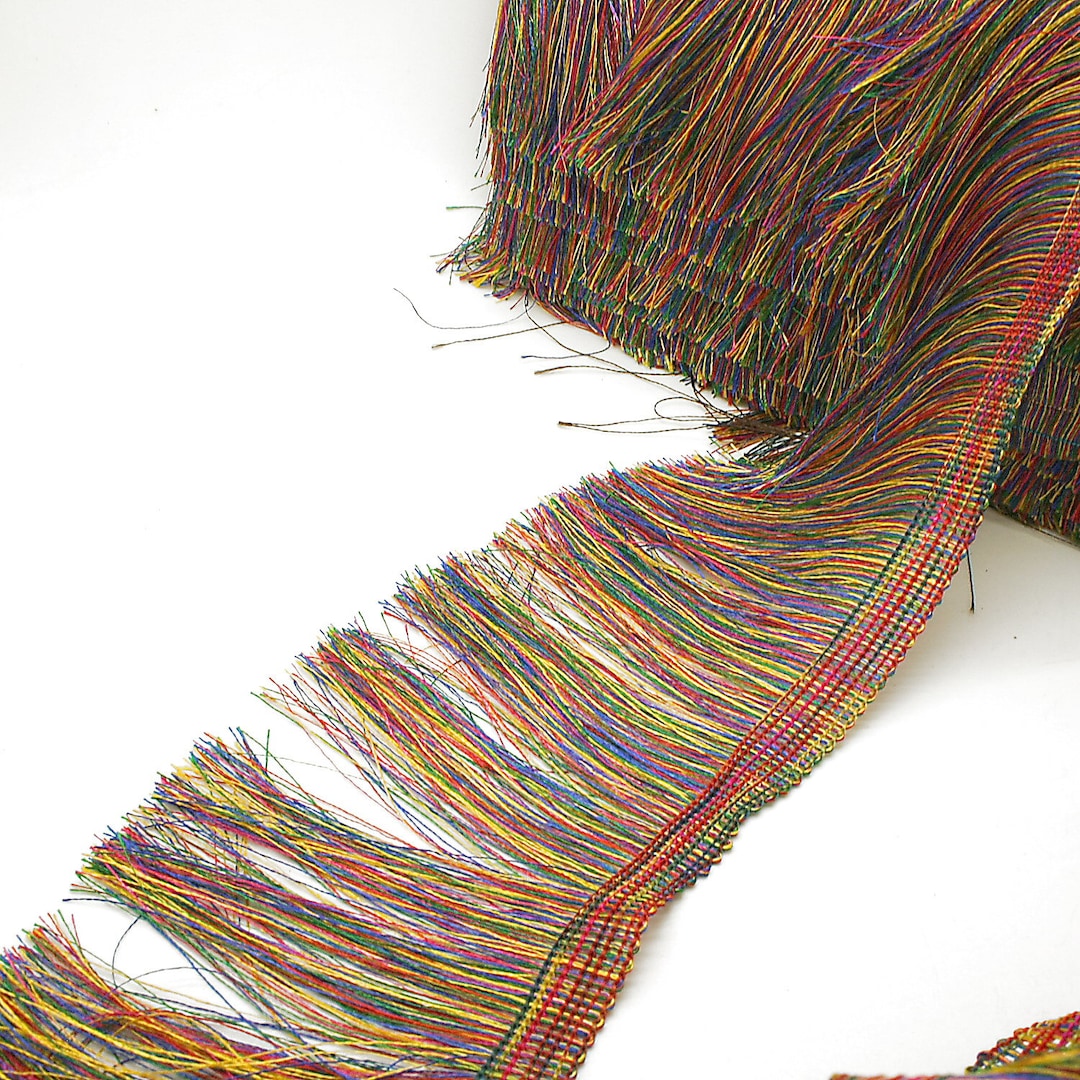Multicolor Rhimestone Fringe MULTI COLOR Rainbow FRINGE Trim - Etsy