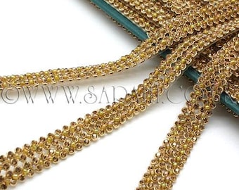 BROWN BRONZE CRYSTAL beaded trim