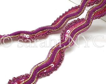 CERISE PINK WAVE edging trim