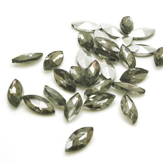 FINGERINSPIRE Lot De 100 Strass En Verre œil De Cheval à Dos
