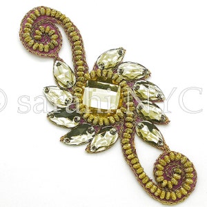GOLD STRASS MOTIV, Blumenapplikation