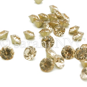 10 STÜCK 8 mm antikes Gold CRYSTAL Chaton