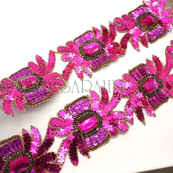 PINK RHINESTONE beads TRIM Rhinestone trimming,edging,EMBELLISHMENT,SEW,crafts