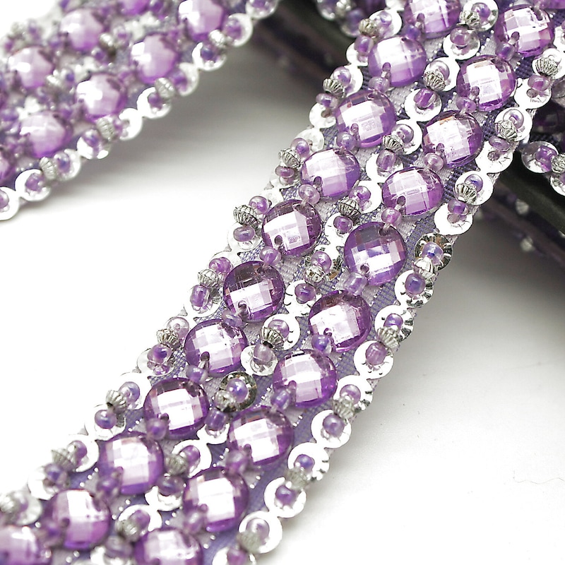 Rhinestone Trim Lilac - Etsy