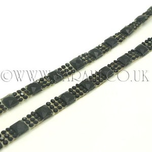 BLACK HOT FIX stone trim