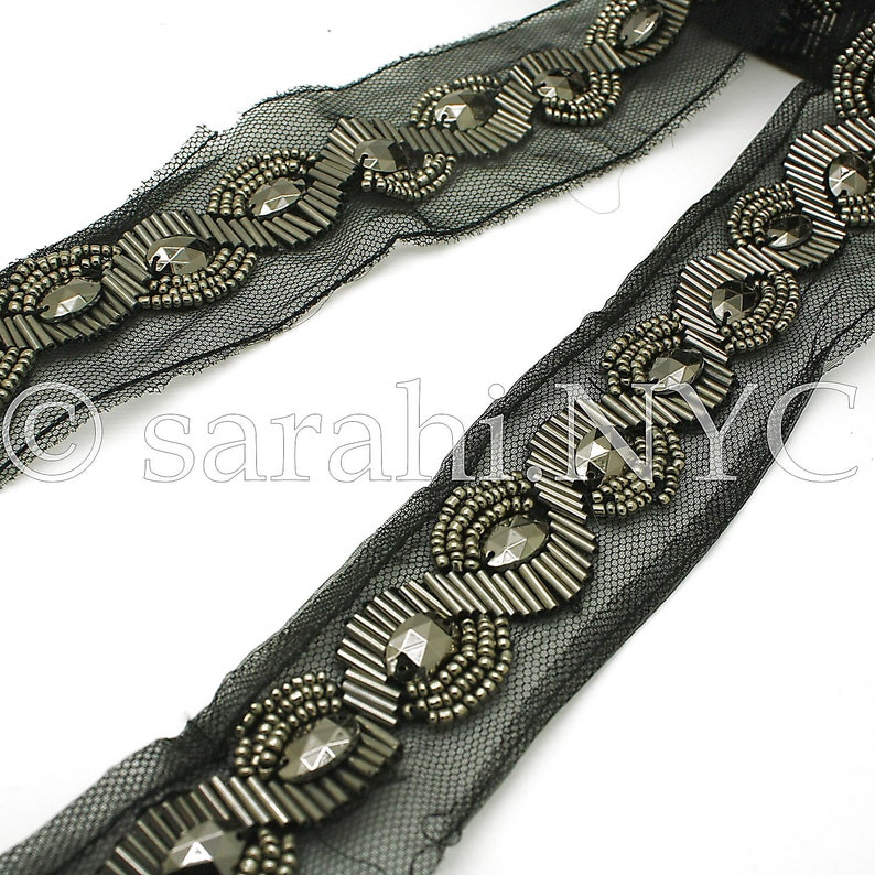 GUNMETAL and BLACK NET trim