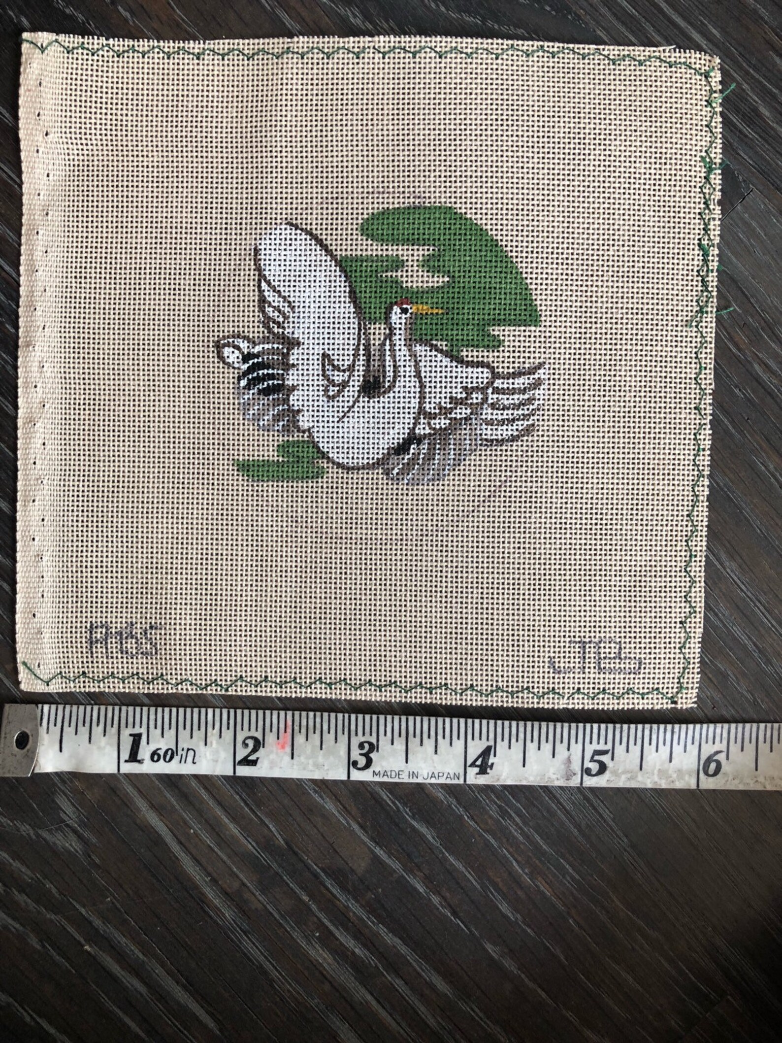 Vintage JB Painted Cross Stitch Needlepoint Beige Canvas 24 - Etsy
