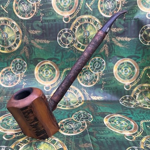 Ropp Deluxe Cherry Wood Estate Pipe: Long Stem Cosplay Prop