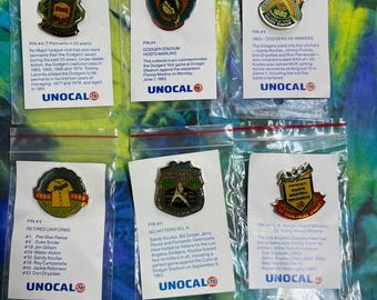 Your Choice: Unocal 1980s/1990s Commemorative Los Angeles Dodgers Baseball Pin #4