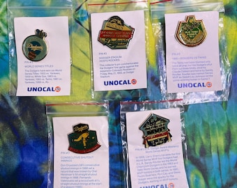 Your Choice: Unocal 1980s/1990s Commemorative Los Angeles Dodgers Baseball Pin #3