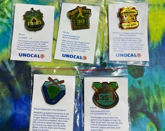 Your Choice: Unocal 1980s/1990s Commemorative Los Angeles Dodgers Baseball Pin #5