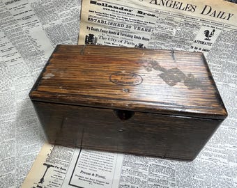 Antique 1890s Singer Sewing Machine Wooden Puzzle Box