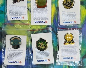 Your Choice: Unocal 1980s/1990s Commemorative Los Angeles Dodgers Baseball Pin #1