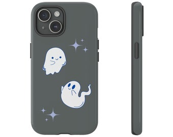 Bookish Reader Ghost Phone Case - Cute Dual-Layer Protective Cover for Book Lovers - Literary Themed Gift for Friends