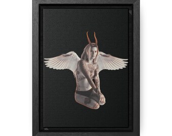 Mystical Fae Canvas Wrap, Erotic Pixie & Roman Deity Illustration, Fantasy Wall Hanging for Reading Corner - Magical Gift for Art Collectors