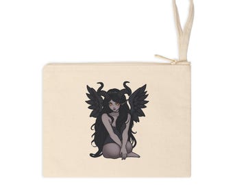 Hades and Persephone Pouch, Cute Goddess Canvas Tote, Bookish Accessories Gift for Readers, underworld, a touch of darkness