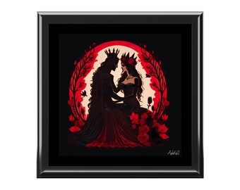 A Touch of Darkness Jewelry Box | Hades & Persephone Design | Unique Wedding Gift for Goth Bride or Bridesmaid | enemies, lovers | romantasy