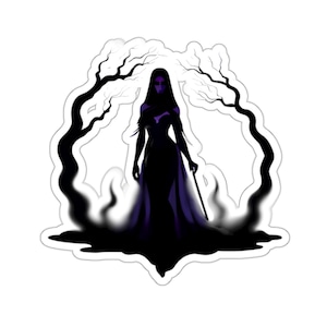 arte da deusa perséfone | Hades e Perséfone | um toque de escuridão | presente de bruxa | Eu queimaria este mundo | adesivo de romance sombrio