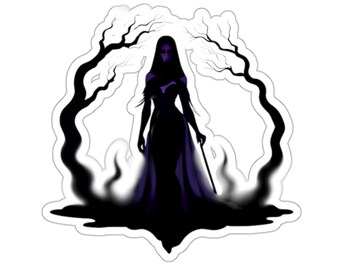 persephone goddess artwork | hades and persephone | a touch of darkness | witchy gift | I would burn this world | dark romantasy sticker