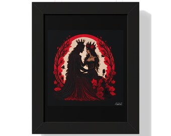 Dark Romance Art, Hades and Persephone Poster, Fantasy Erotica Decor, Book Nook Sexy Wall Artwork, Gift for Readers
