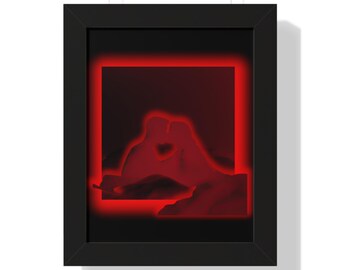 Erotica Framed Poster, Sexy Art for Fantasy Lovers Wall, Ideal Book Nook Decor, Unique Gift for Dark Romance Fans