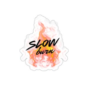 Slow Burn Trope Sticker, Bookish Nook Vinyl Decal, Cozy Enemies to Lovers Gift