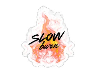 Slow Burn Trope Sticker, Bookish Nook Vinyl Decal, Cozy Enemies to Lovers Gift