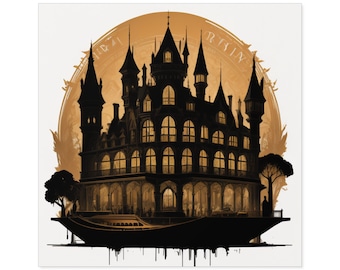 Pegatinas cuadradas de la Casa de Hades / adoración del inframundo de la diosa perséfone / lector de romance oscuro