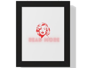 Read More Framed Poster, Aesthetic Main Character Wall Art, Ideal Gift for Modern Librarians