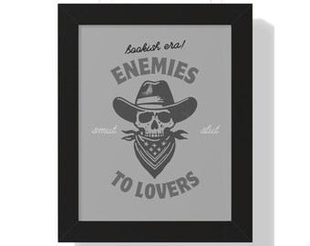 enemies to lovers, Erotica Book Nook Framed Poster, Fantasy Wall Art for Readers, Perfect Smut Lover Gift, Unique Decor for Cozy Spaces