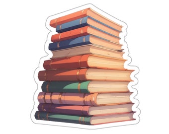Bookish kindle Sticker | Books decal | booktok stickers | cute stack of books | anime book | laptop Stickers | tropes