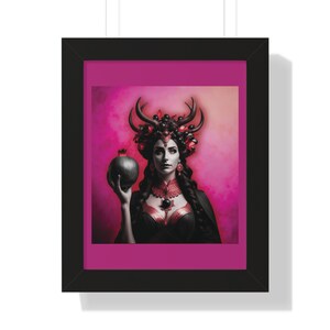 Goddess Persephone Framed Poster - Hades & Persephone Dark Romance Art - Ideal Gift for Book Lovers&quot;